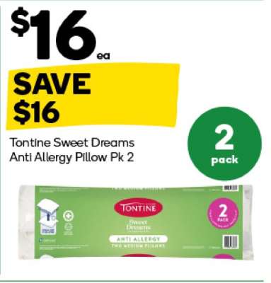 Tontine Sweet Dreams Anti Allergy Pillow Pk 2