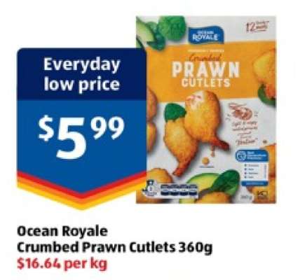 Ocean Royale Crumbed Prawn Cutlets 360g