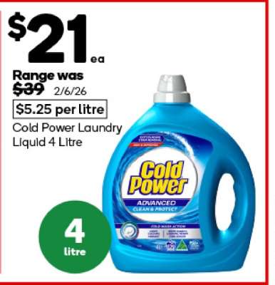 Cold Power Laundry Liquid 4 Litre