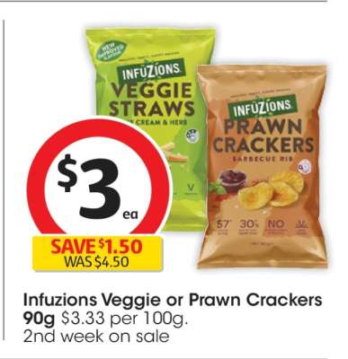 Infuzions Veggie or Prawn Crackers
