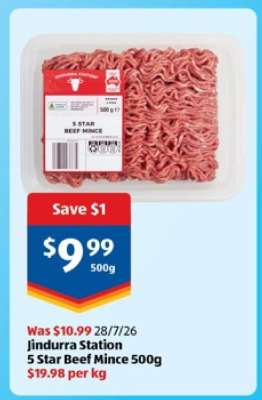 Jindurra Station 5 Star Beef Mince 500g