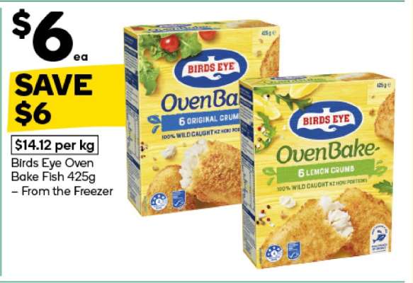 Birds Eye Oven Bake Fish 425g