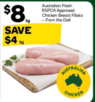 Australian Fresh RSPCA Approved Chicken Breast Fillets – From the Deli