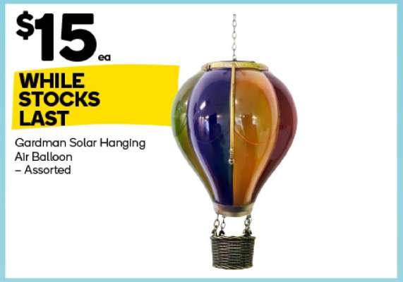 Gardman Solar Hanging Air Balloon – Assorted