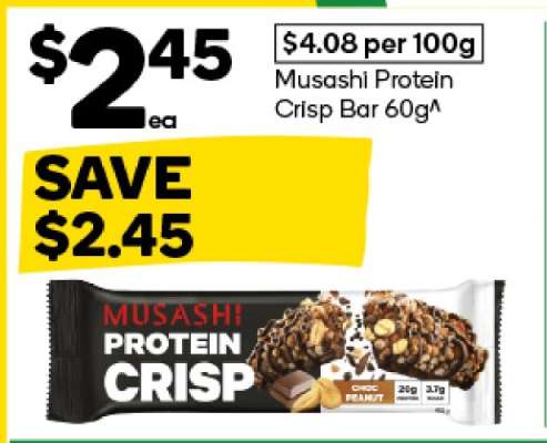 Musashi Protein Crisp Bar 60g