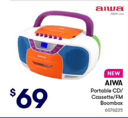 AIWA Portable CD/Cassette/FM Boombox