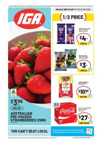 IGA Catalogue - 19 Aug 2026 - 25 Aug 2026.
