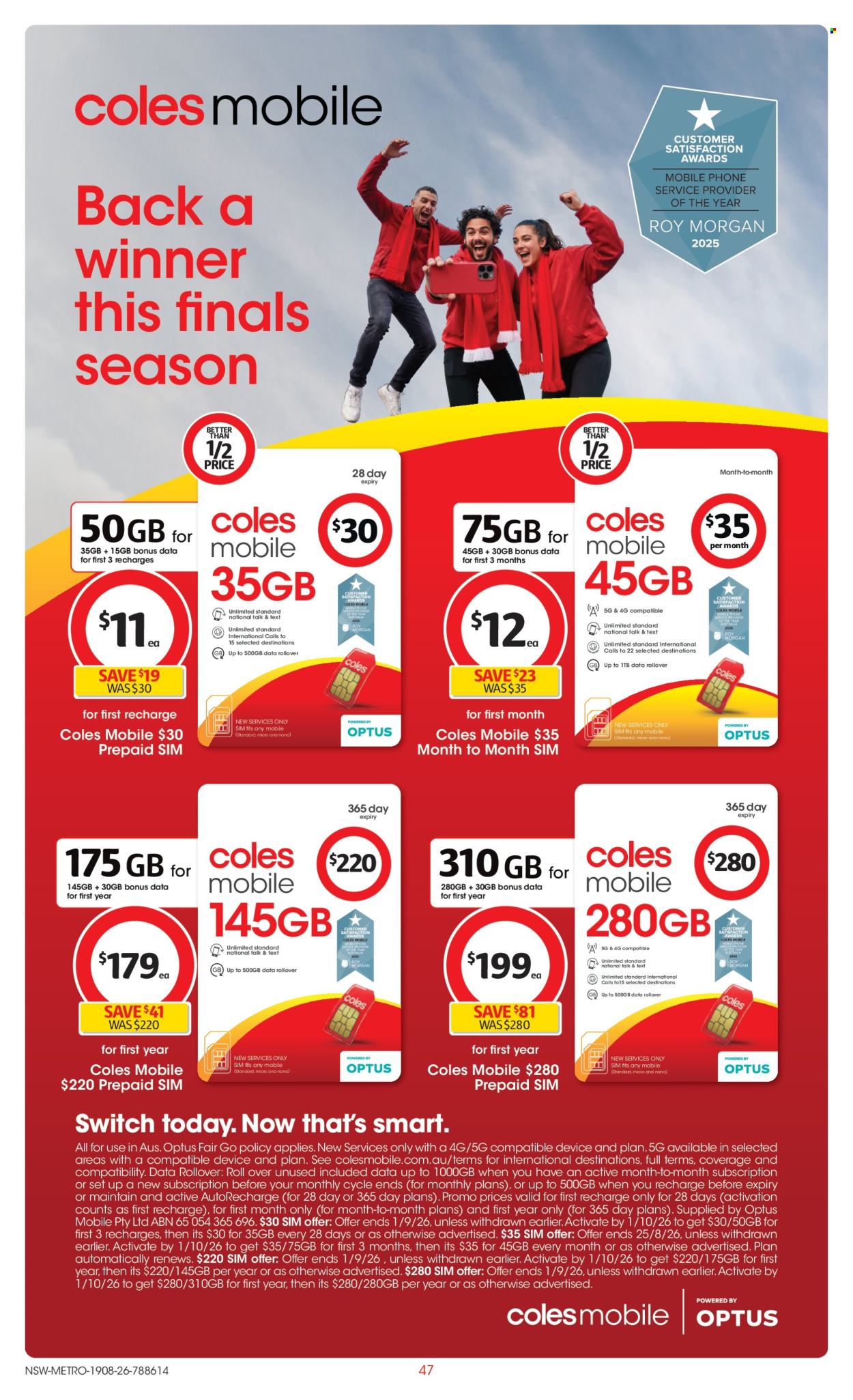 Coles catalogue - 19 Aug 2026 - 25 Aug 2026. Page 47