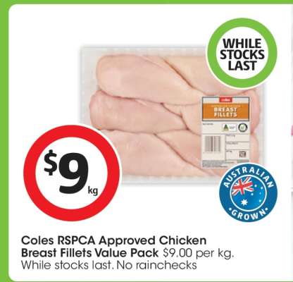 Coles RSPCA Approved Chicken Breast Fillets Value Pack