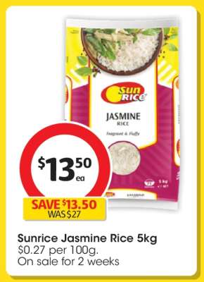 Sunrice Jasmine Rice 5kg