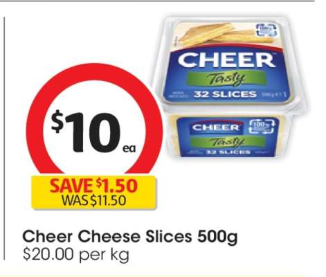 Cheer Cheese Slices 500g