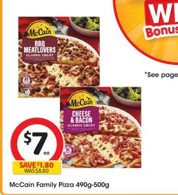 McCain Family Pizza 490g-500g