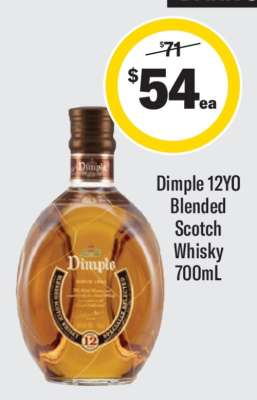 Dimple 12YO Blended Scotch Whisky 700mL