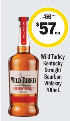 Wild Turkey Kentucky Straight Bourbon Whiskey 700mL