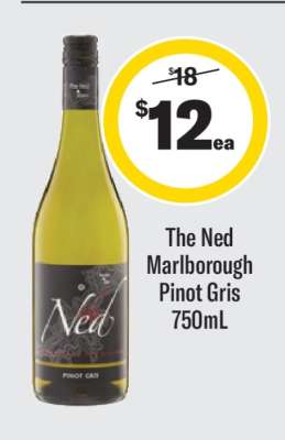 The Ned Marlborough Pinot Gris 750mL