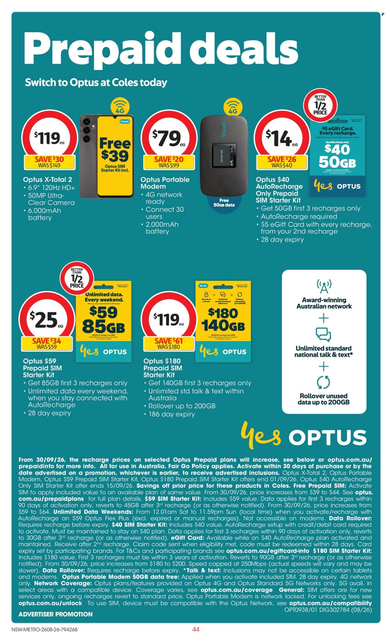 Coles catalogue - 26 Aug 2026 - 1 Sep 2026. Page 44