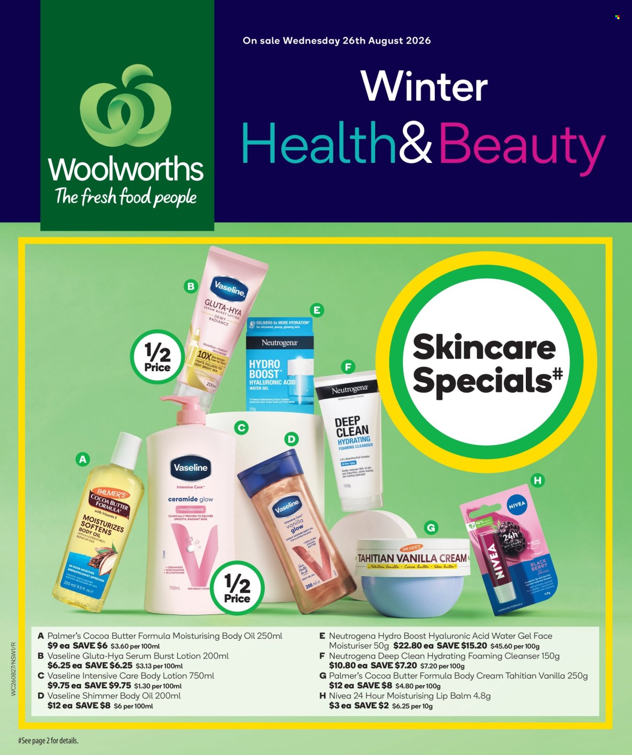 Woolworths catalogue - 26 Aug 2026 - 1 Sep 2026. Page 1