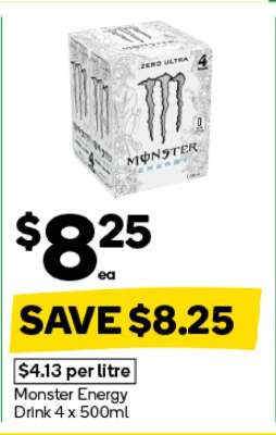 Monster Energy Drink 4 x 500ml