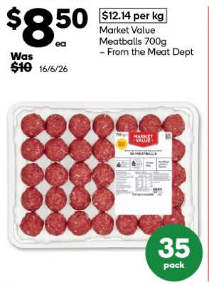 Market Value Meatballs 700g
