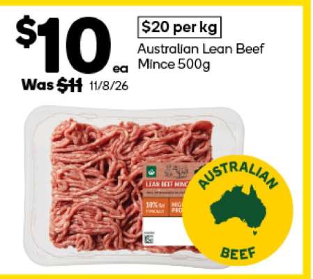 Australian Lean Beef Mince 500g
