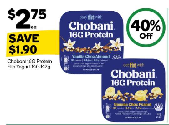 Chobani 16G Protein Flip Yogurt 140-142g