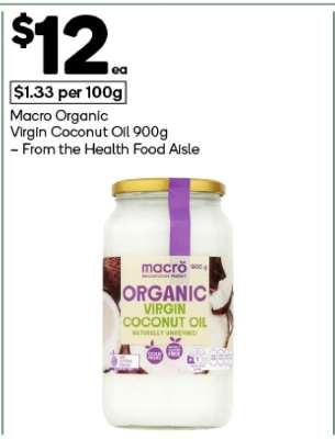 Macro Organic Virgin Coconut Oil 900g