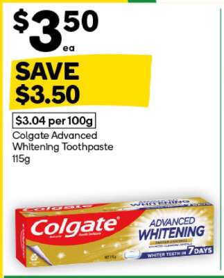Colgate Advanced Whitening Toothpaste 115g