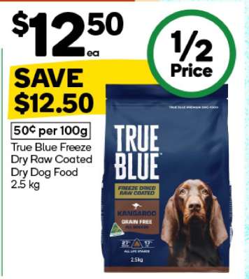 True Blue Freeze Dry Raw Coated Dry Dog Food 2.5 kg