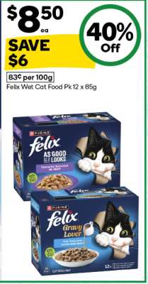Felix Wet Cat Food Pk 12 x 85g
