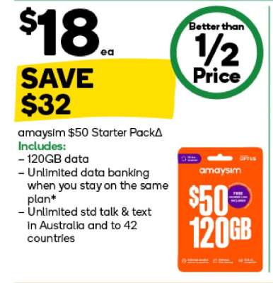 amaysim $50 Starter Pack