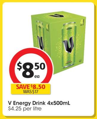 V Energy Drink 4x500mL