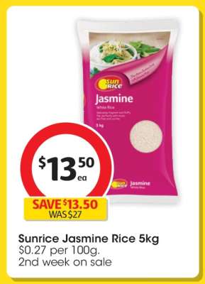Sunrice Jasmine Rice 5kg