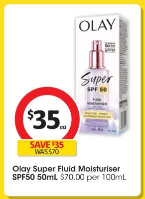 Olay Super Fluid Moisturiser SPF50 50mL