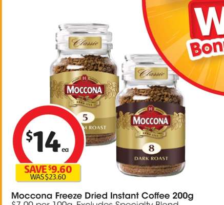 Moccona Freeze Dried Instant Coffee 200g