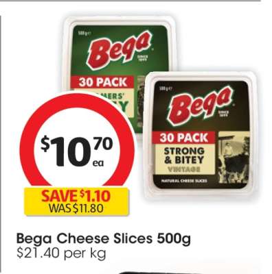 Bega Cheese Slices 500g