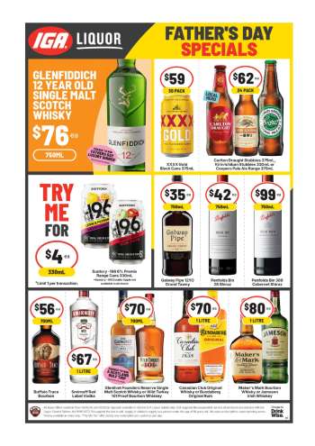 IGA LIQUOR Catalogue - 26 Aug 2026 - 8 Sep 2026.