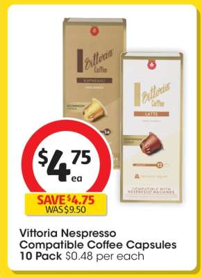 Vittoria Nespresso Compatible Coffee Capsules 10 Pack
