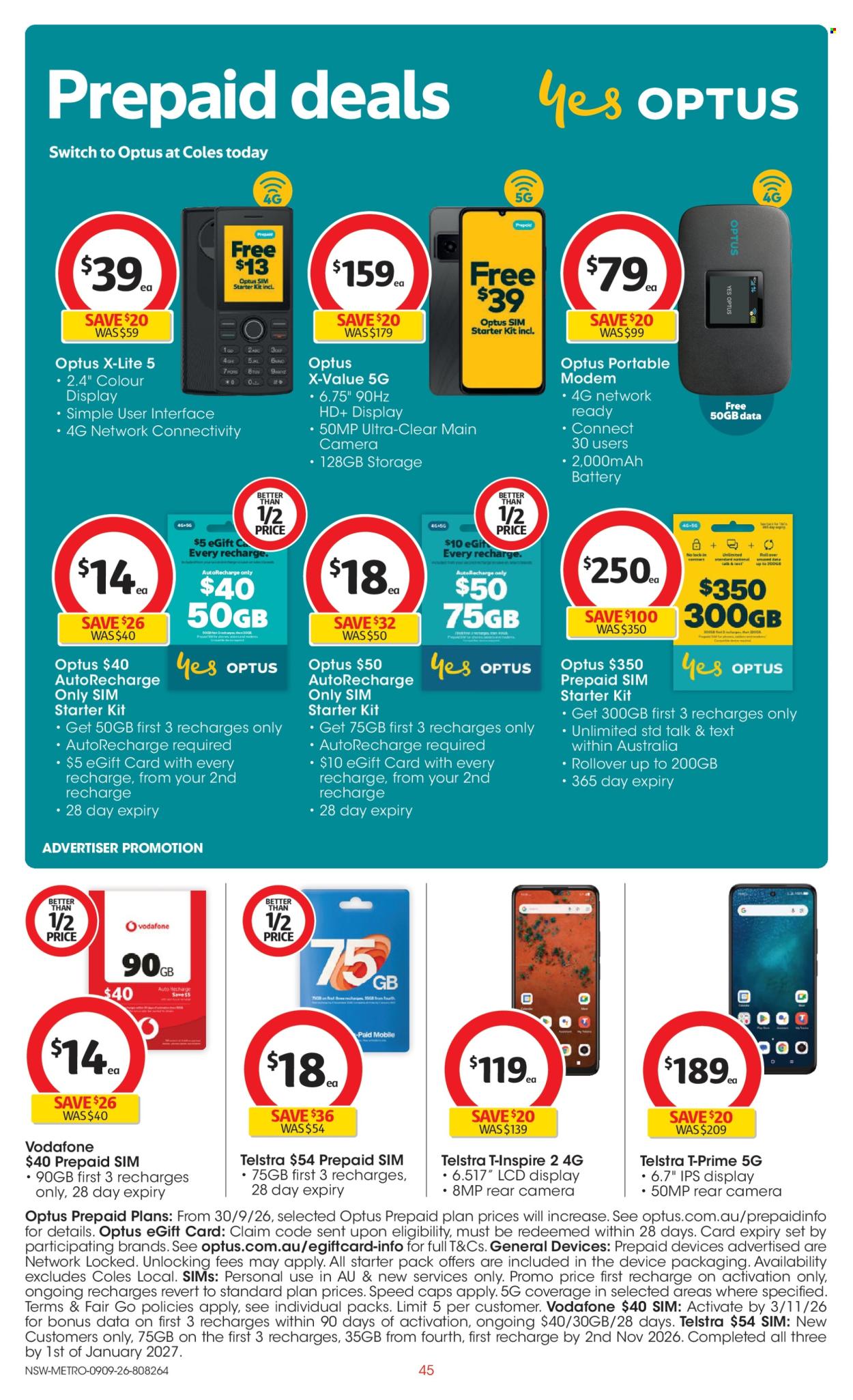 Coles catalogue - 9 Sep 2026 - 15 Sep 2026. Page 45