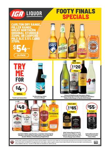 IGA LIQUOR Catalogue - 9 Sep 2026 - 22 Sep 2026.