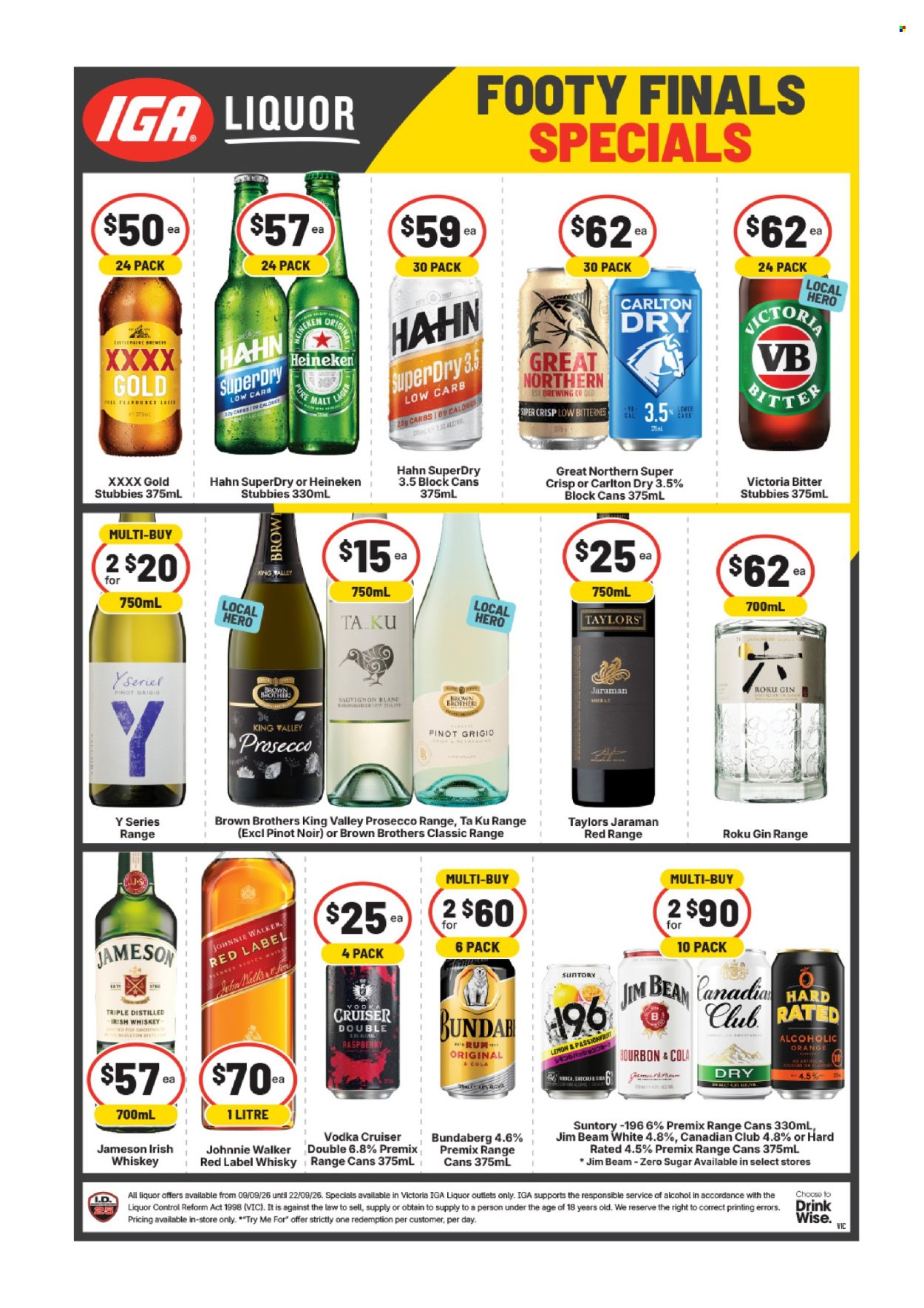 IGA LIQUOR catalogue - 9 Sep 2026 - 22 Sep 2026. Page 2
