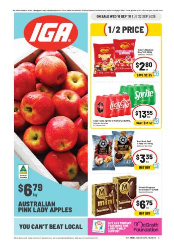 IGA Catalogue - 16 Sep 2026 - 22 Sep 2026.