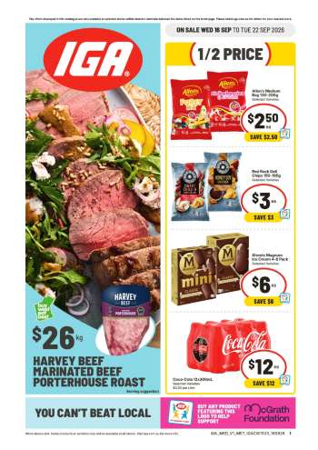 IGA Catalogue - 16 Sep 2026 - 22 Sep 2026.
