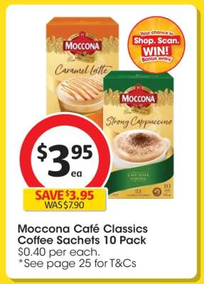 Moccona Cafe Classics Coffee Sachets 10 Pack