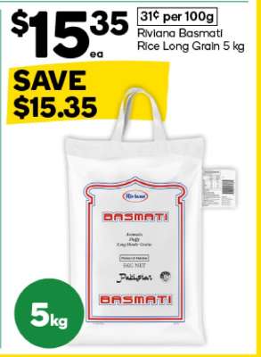 Riviana Basmati Rice Long Grain 5 kg