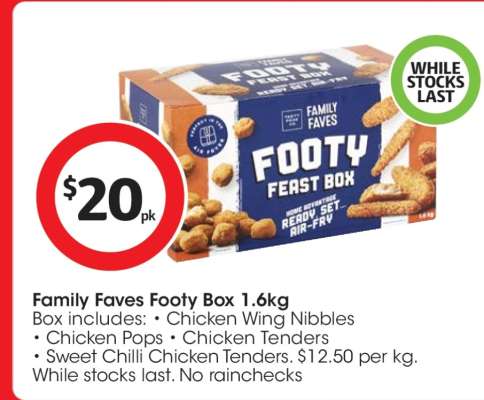 Family Faves Footy Box 1.6kg