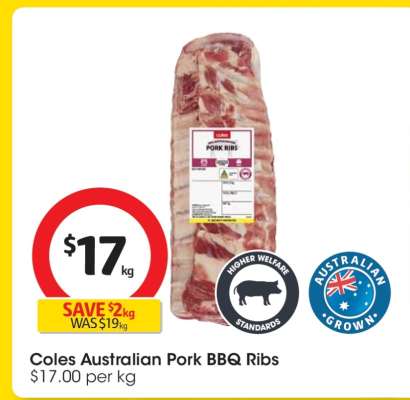 Coles Australian Pork BBQ Ribs