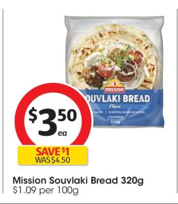 Mission Souvlaki Bread 320g