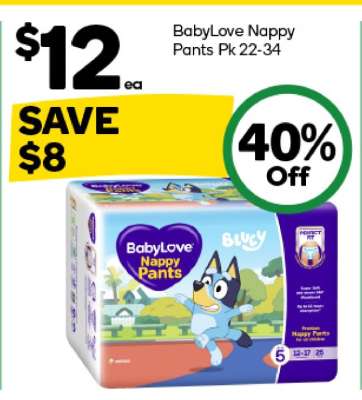 Babylove Nappy Pants Pk 22-34