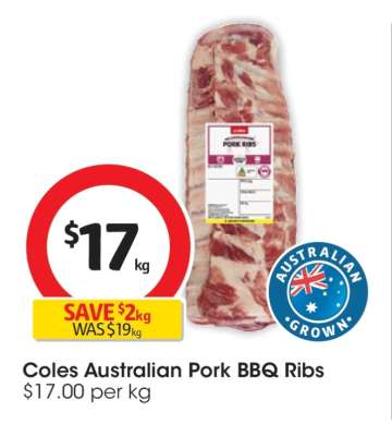 Coles Australian Pork BBQ Ribs