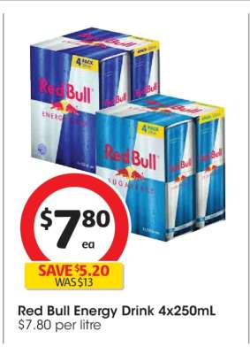 Red Bull Energy Drink 4x250mL